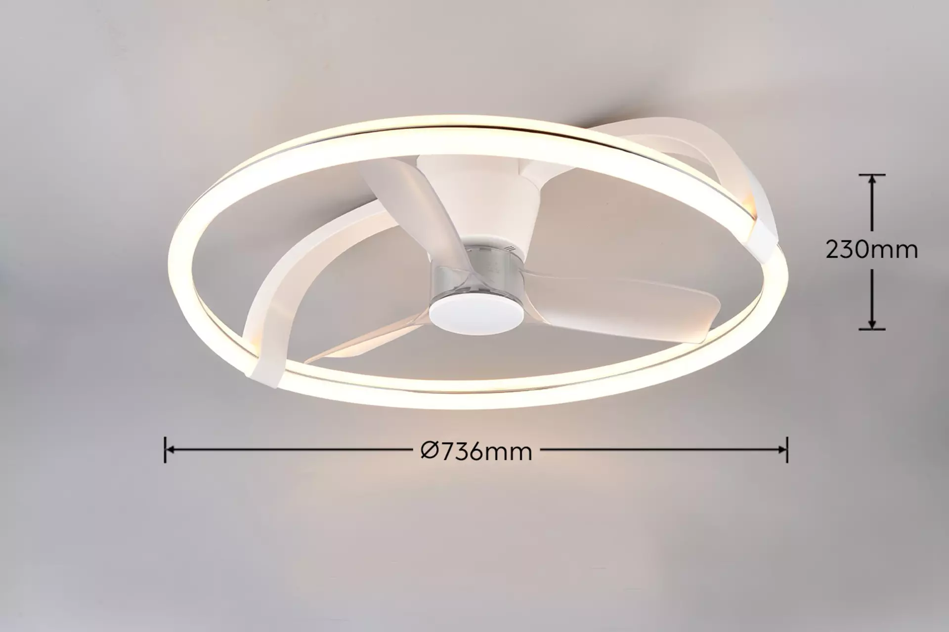 Deckenventilator Stockholm Reality Leuchten Kunststoff 73 x 23 x 73 cm