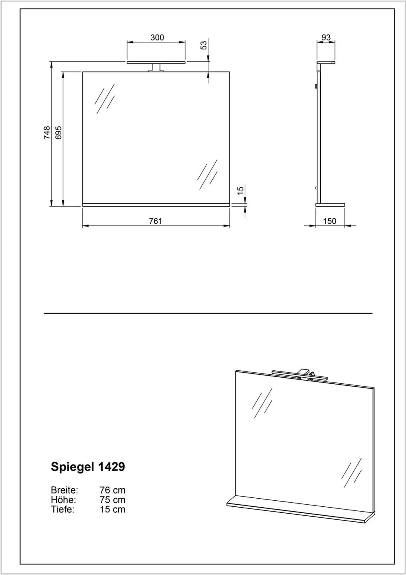 Badmöbelset GW-MAURESA Germania Metall 56 x 34 x 80 cm