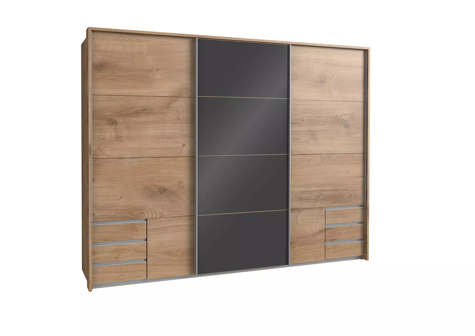 Schwebetürenschrank ca. 270 x 210 Inhofer 65 cm Möbel braun Wohnbedarf x Wimex 