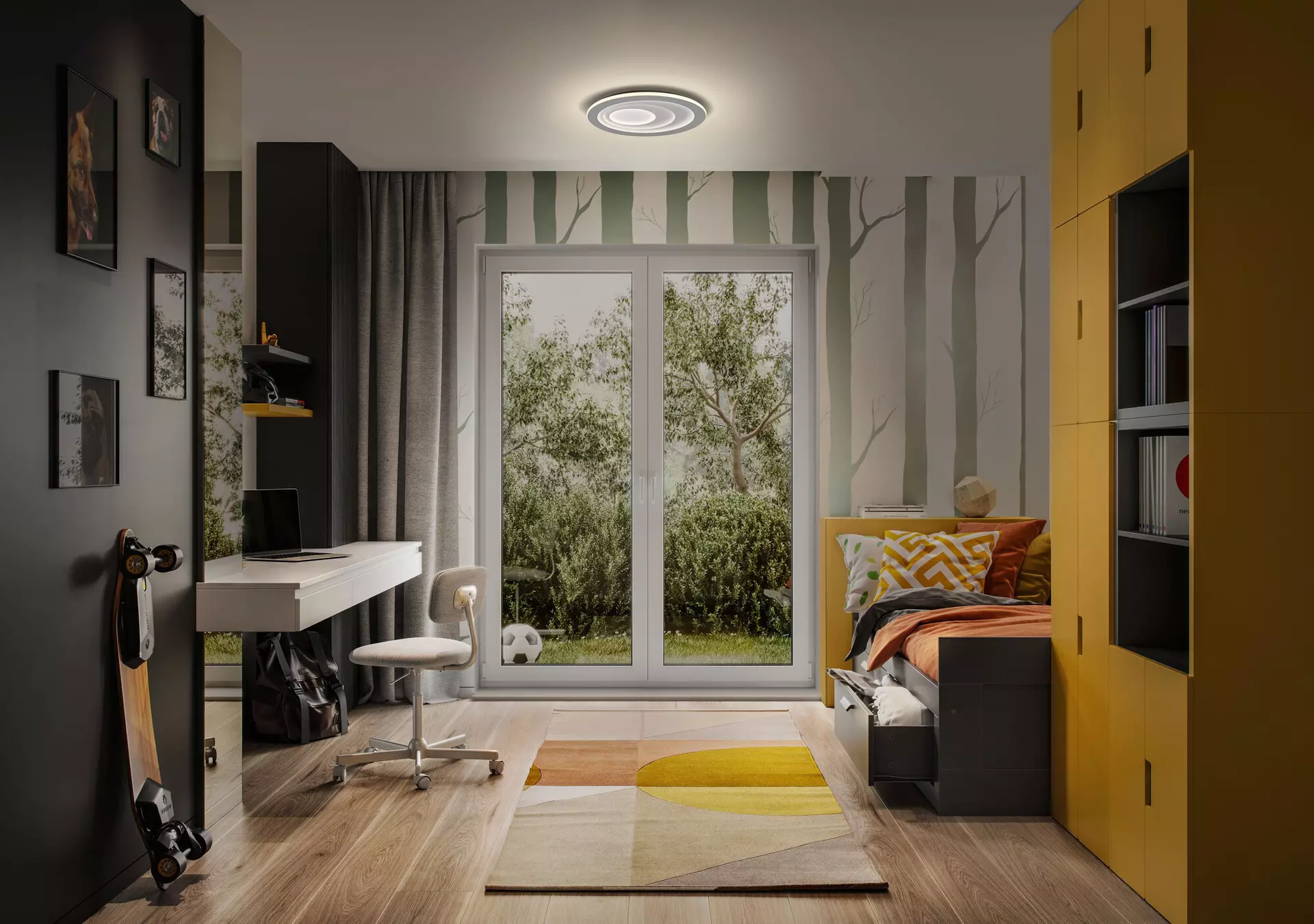 Deckenleuchte Orbis Spiral Gray OSRAM Metall 