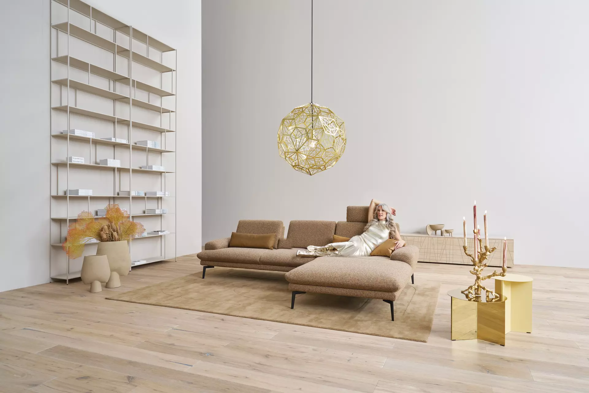 Polstergarnitur 9455 Himolla Textil 193 x 83 x 296 cm