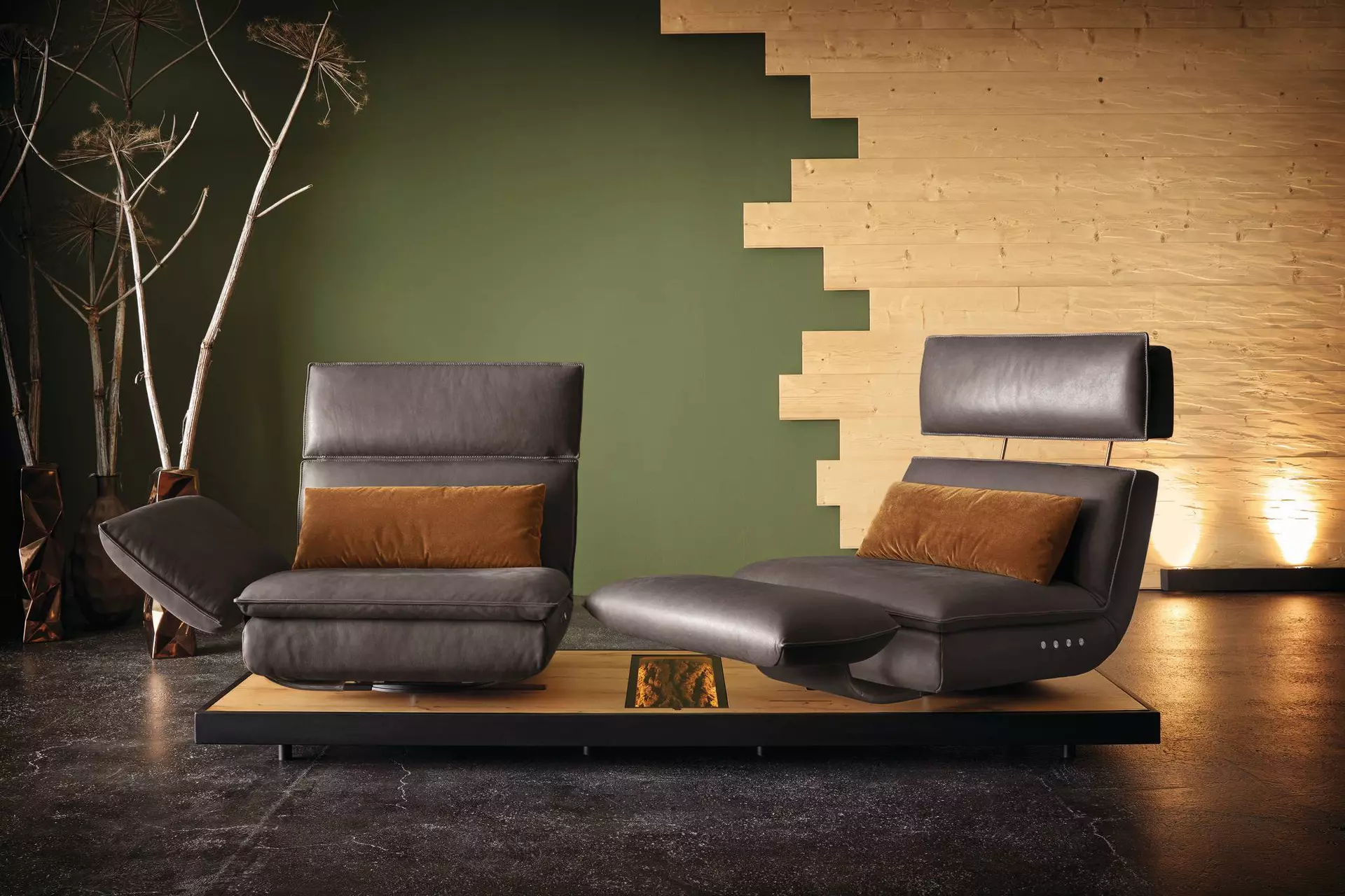 Sofa 2-Sitzer EDON Koinor Leder 100 x 90 x 241 cm