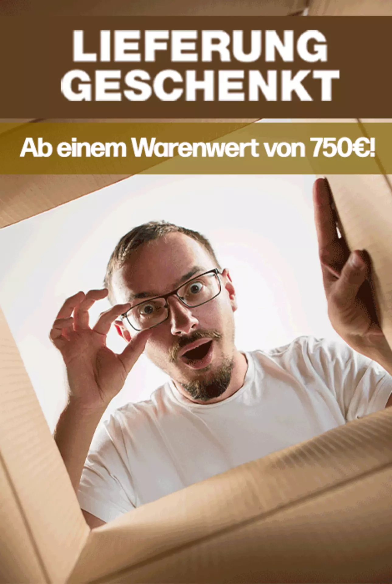 Lieferung geschenkt! Nur jetzt bei Möbel Inhofer schenken wir Ihnen die Lieferung innerhalb Deutschlands ab einem Warenwert von 750,-€
