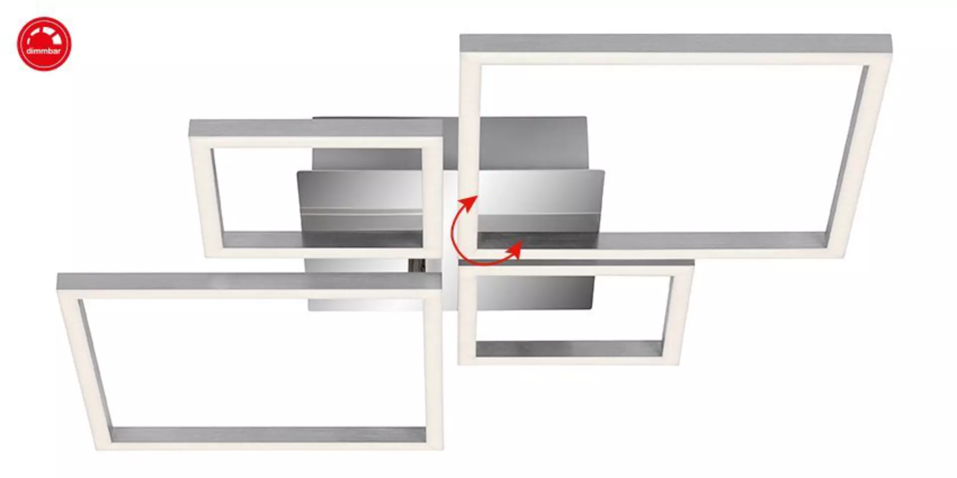 Deckenleuchte Frame Briloner Metall 75 x 6 x 47 cm