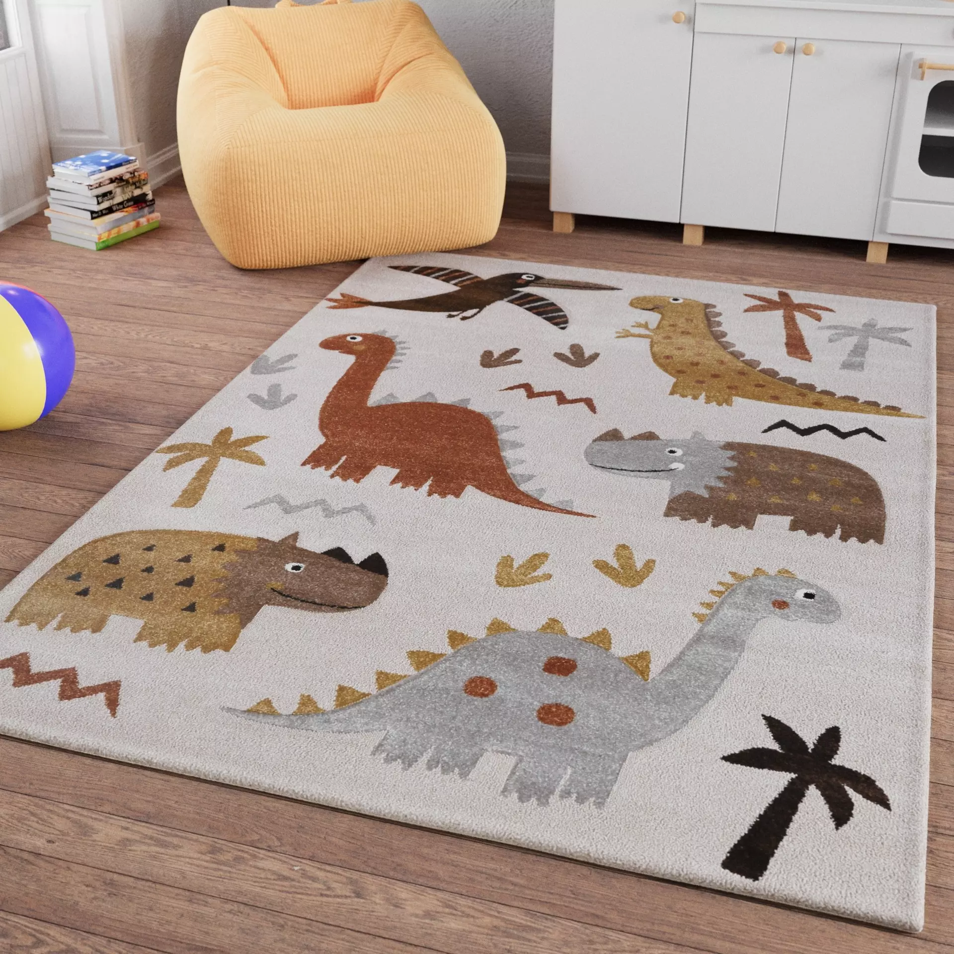 Kinderteppich T Rex & Friends Smart Kids Textil 80 x 1 x 150 cm