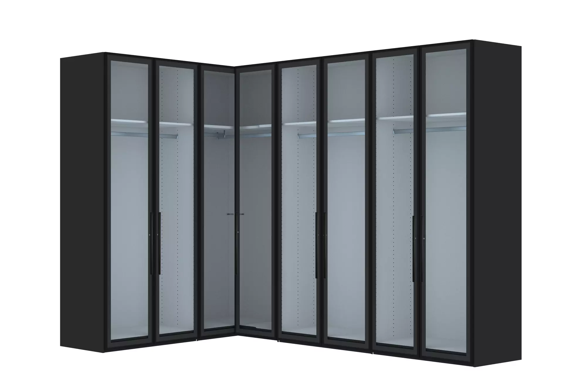 Drehtüren-Eckschrank