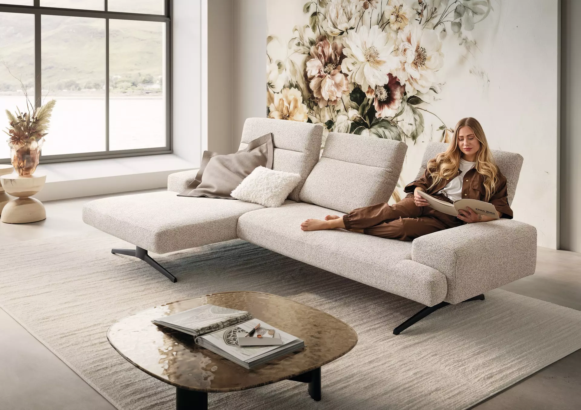 Polstergarnitur CLAYTON Koinor Textil 161 x 70 x 271 cm