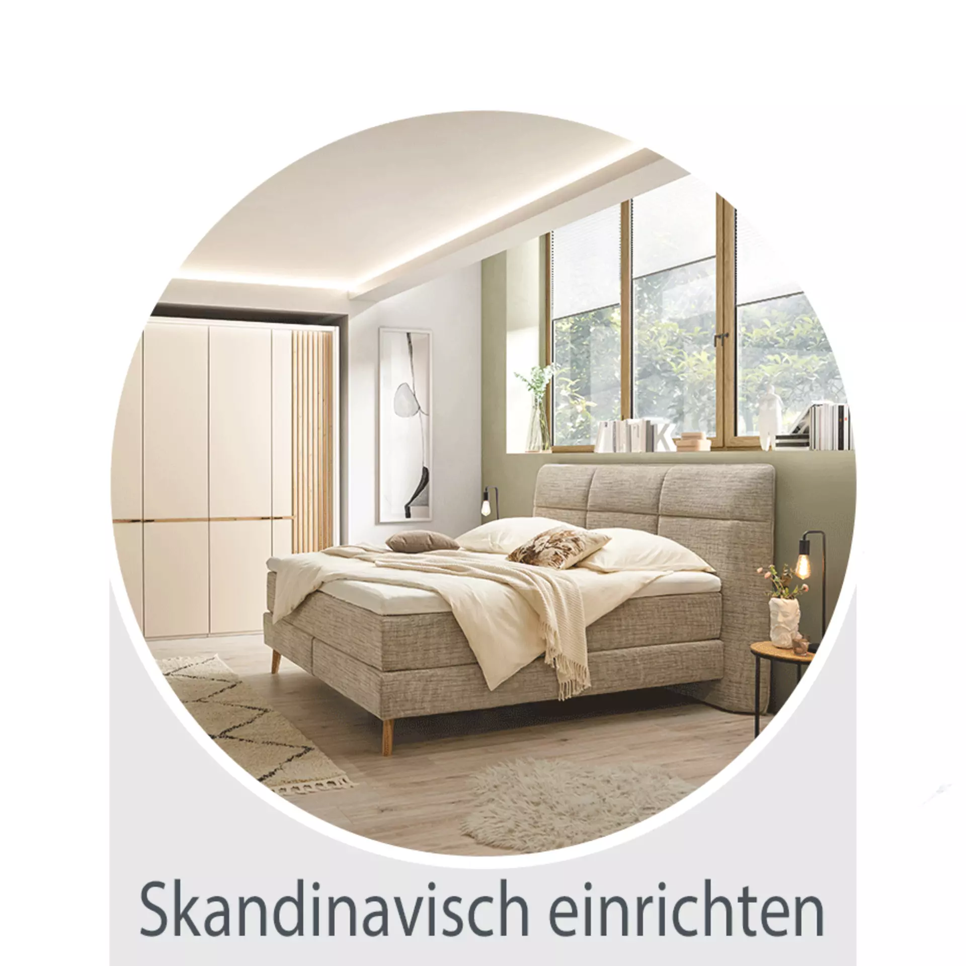 Bild von einem Skandinavisch eingerichteten Schlafzimmer