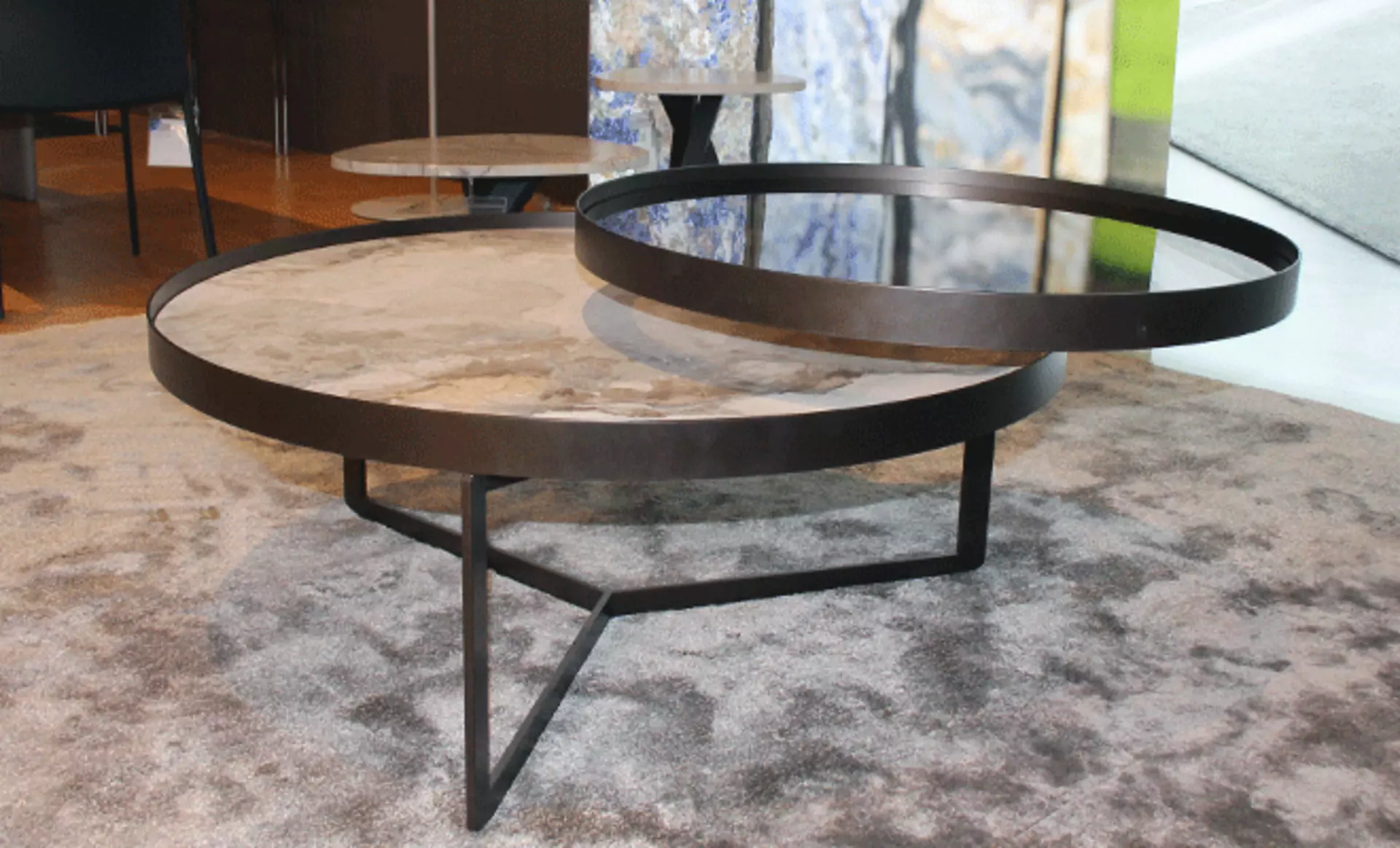 Draenert Beistelltische mit Naturstein