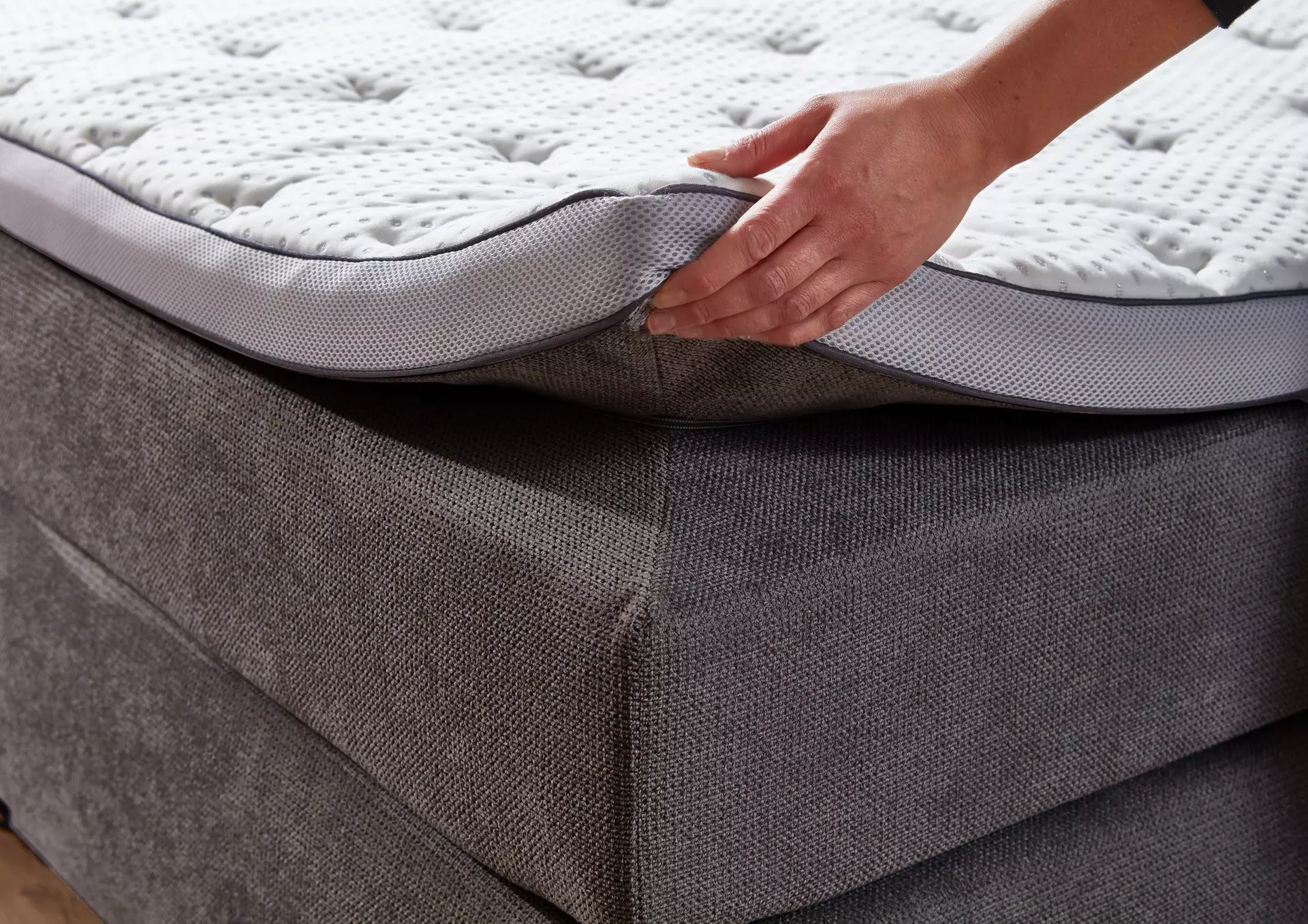 Boxspringbett PORTAGE BX2110 Dreamoro Textil 168 x 112 x 217 cm