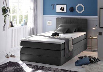 Bild von Boxspringbett ca. 209 x 107 x 121 cm ED-Lifestyle grau