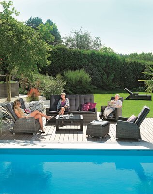 5. Bild von Loungehocker Metall grau ca. 73 x 48 x 55 cm