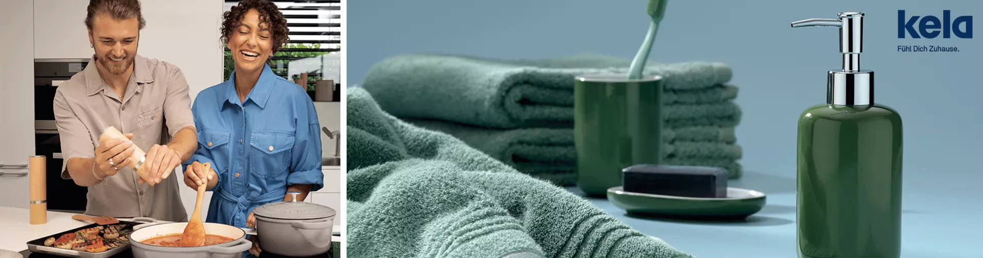 Desktopbanner für die Markenseite kela