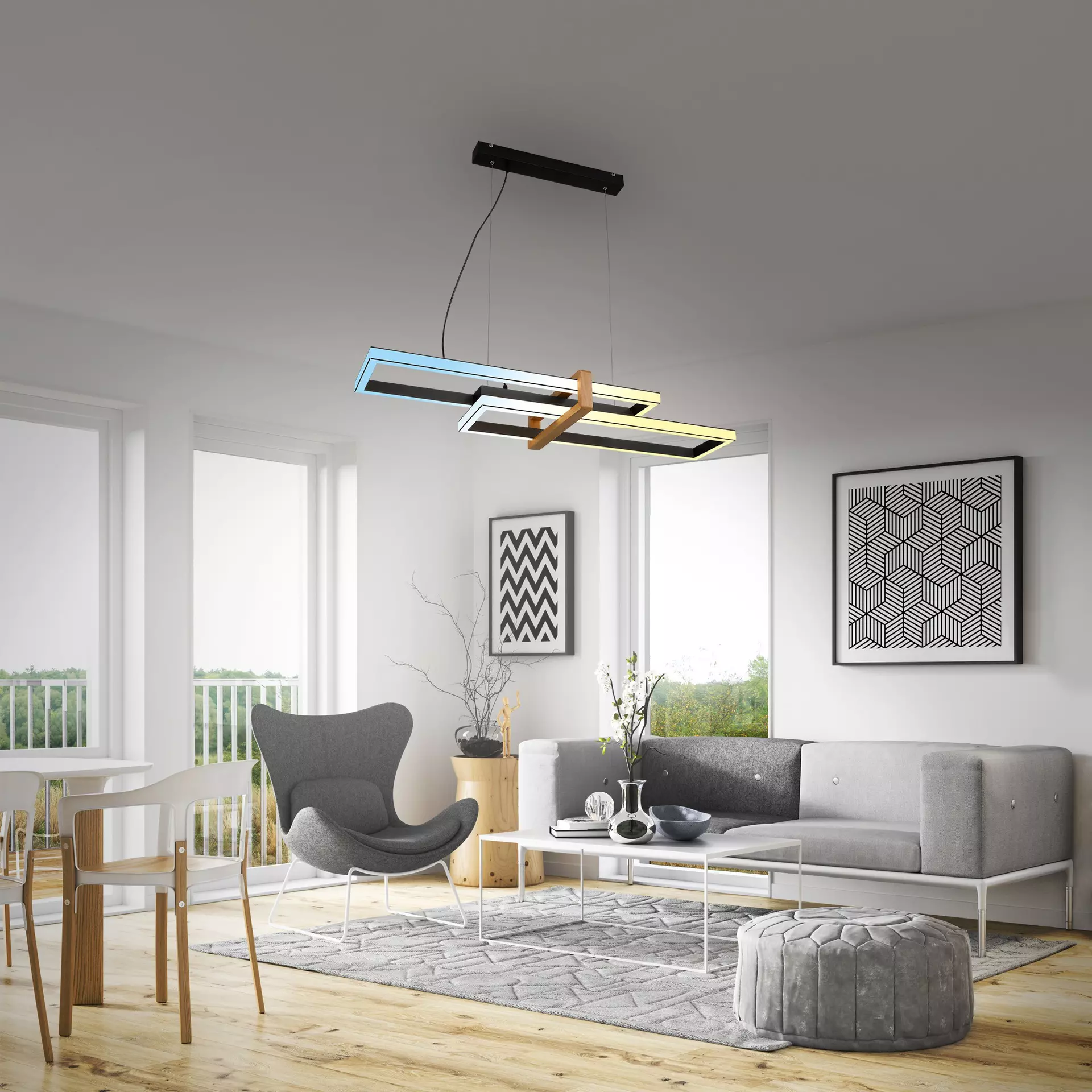 Hängeleuchte PENDANT-LIGHT Briloner Metall 100 x 120 x 34 cm