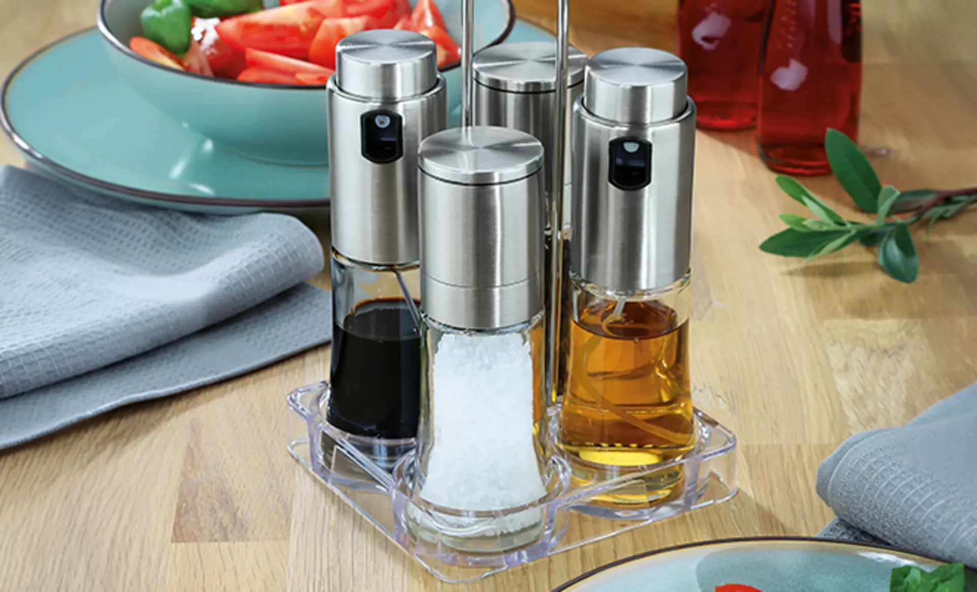 Gewürzspender aus Glas und Edelstahl von cilio