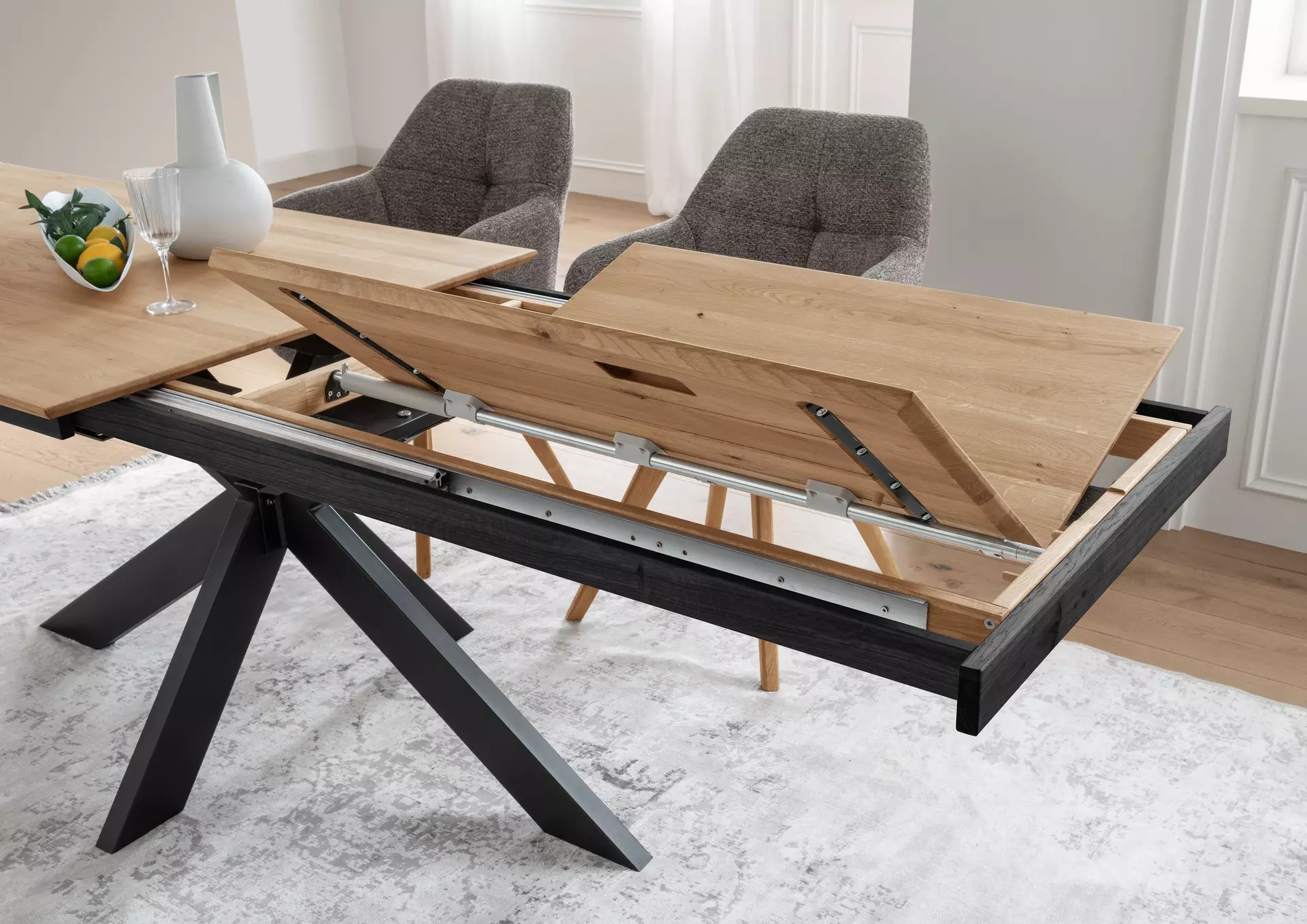 Ausziehtisch TI-0635 GK Möbel Metall 90 x 75 x 160 cm