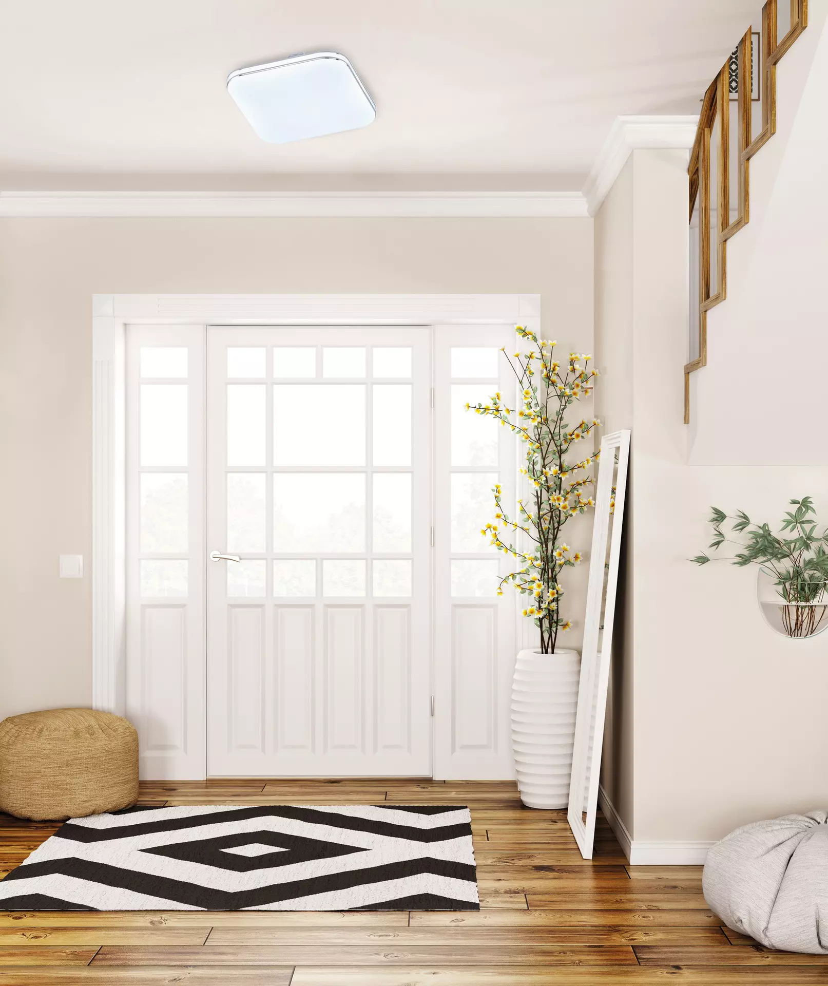 Deckenleuchte Porto Fischer-Honsel Kunststoff 17 x 5 x 17 cm