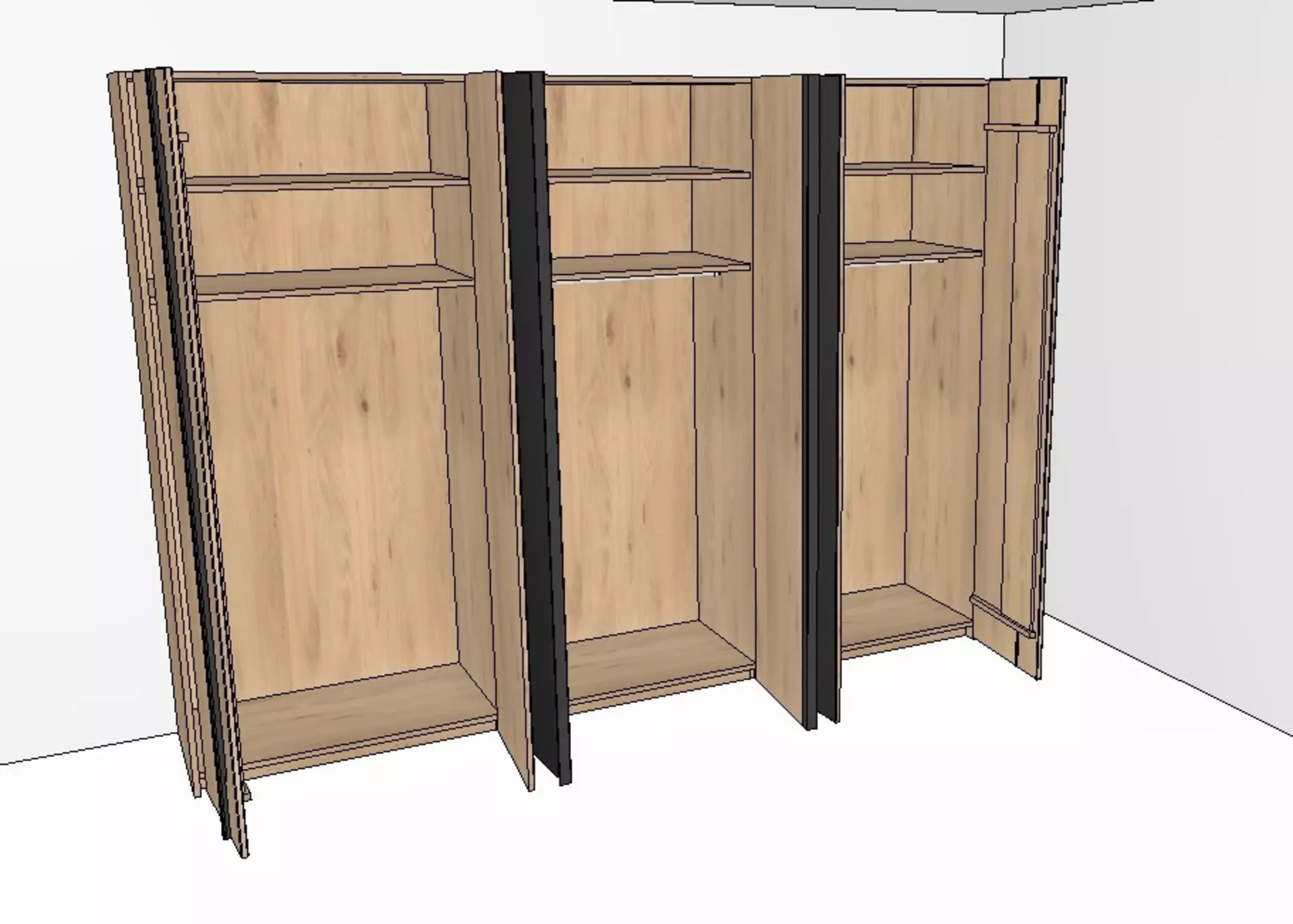 Schlafzimmer CUBO Thielemeyer Holz 332 x 95 x 222 cm