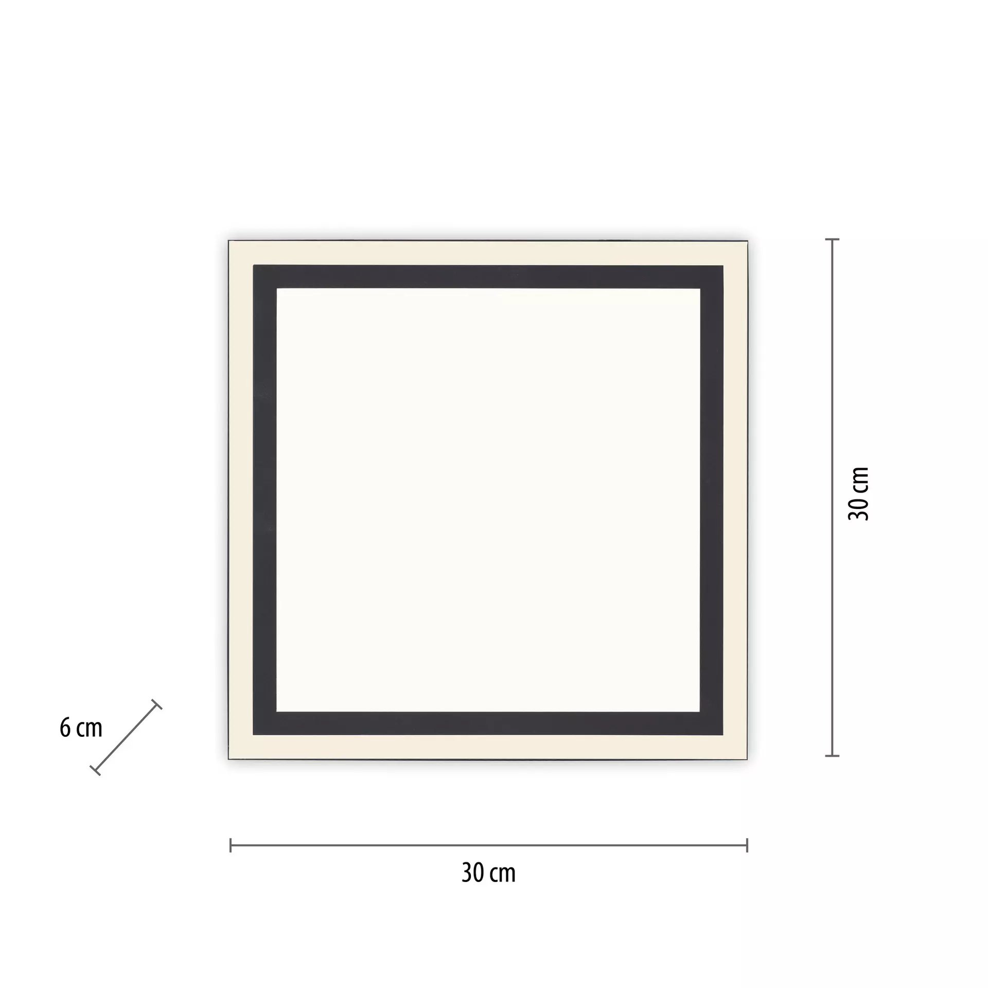 Deckenleuchte EDGING-SMART JUST LIGHT Metall 30 x 6 x 30 cm