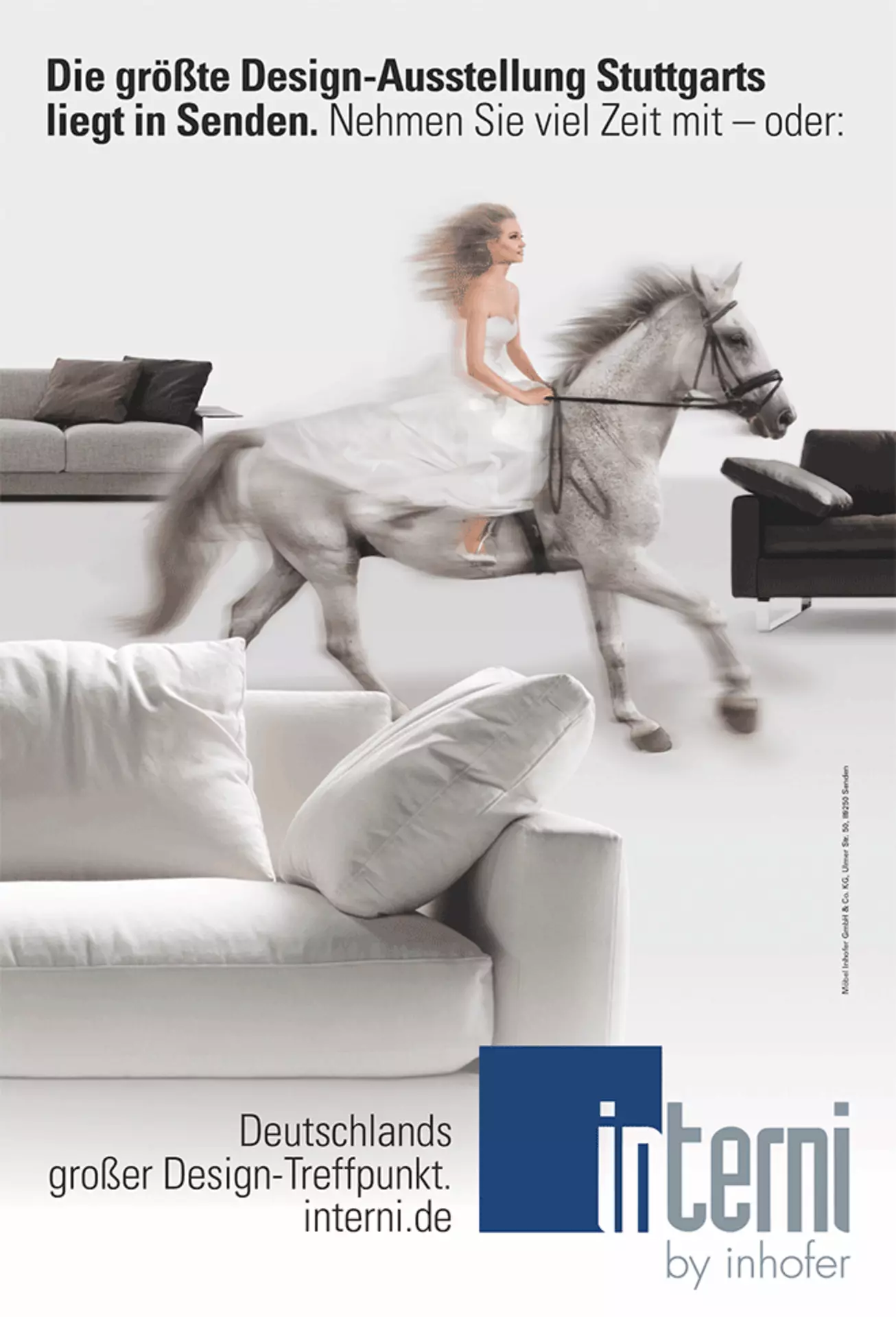 Magazincover mit Frau auf Schimmel