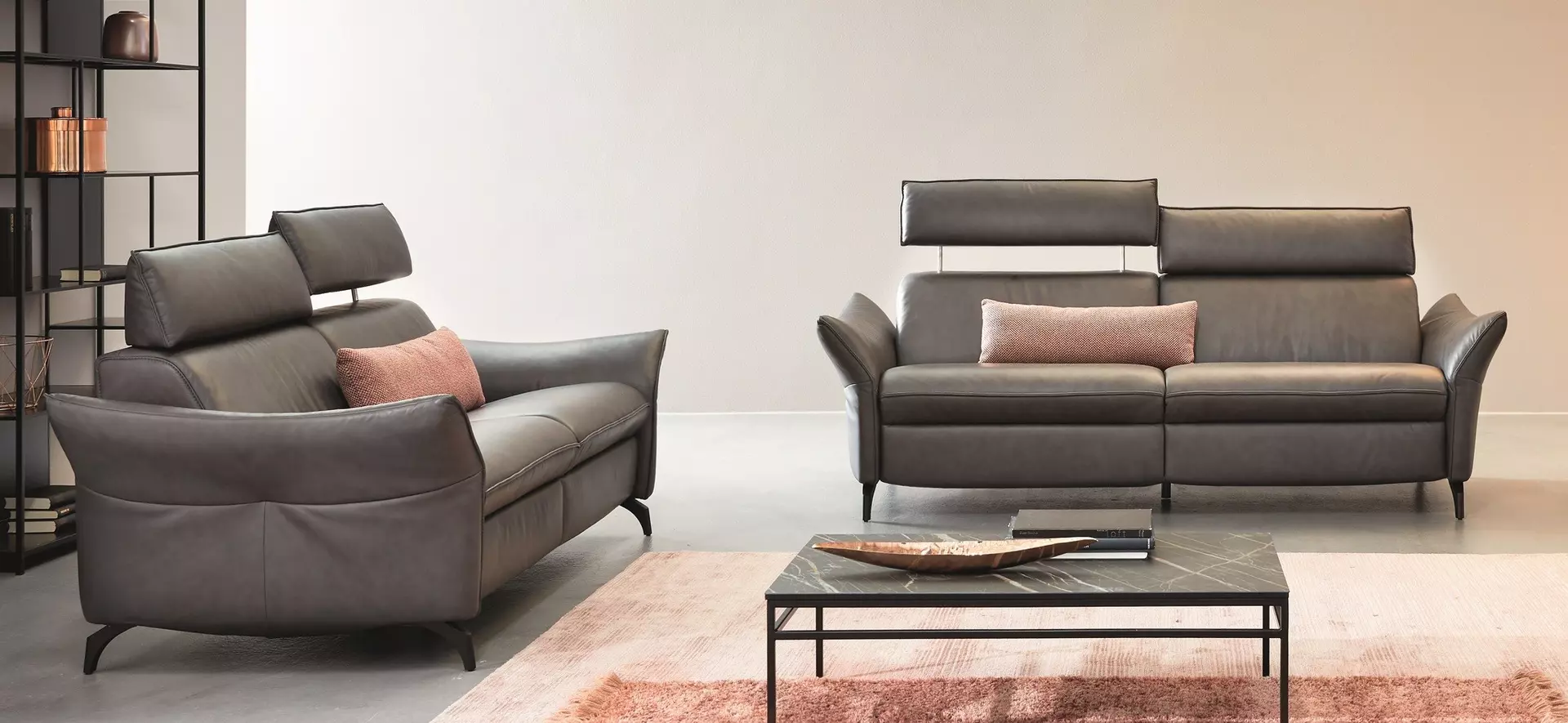 sofa 3-sitzer grau himolla | möbel inhofer