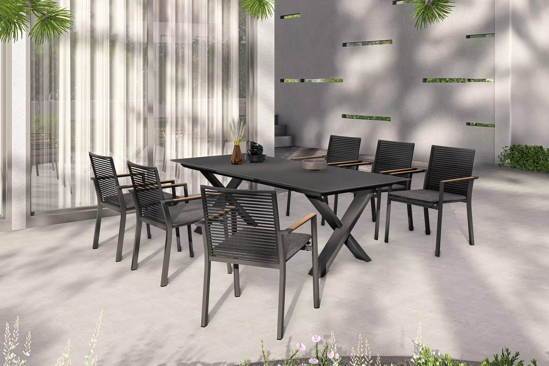 Gartensessel Fly Zebra Textil 65 x 91 x 62 cm