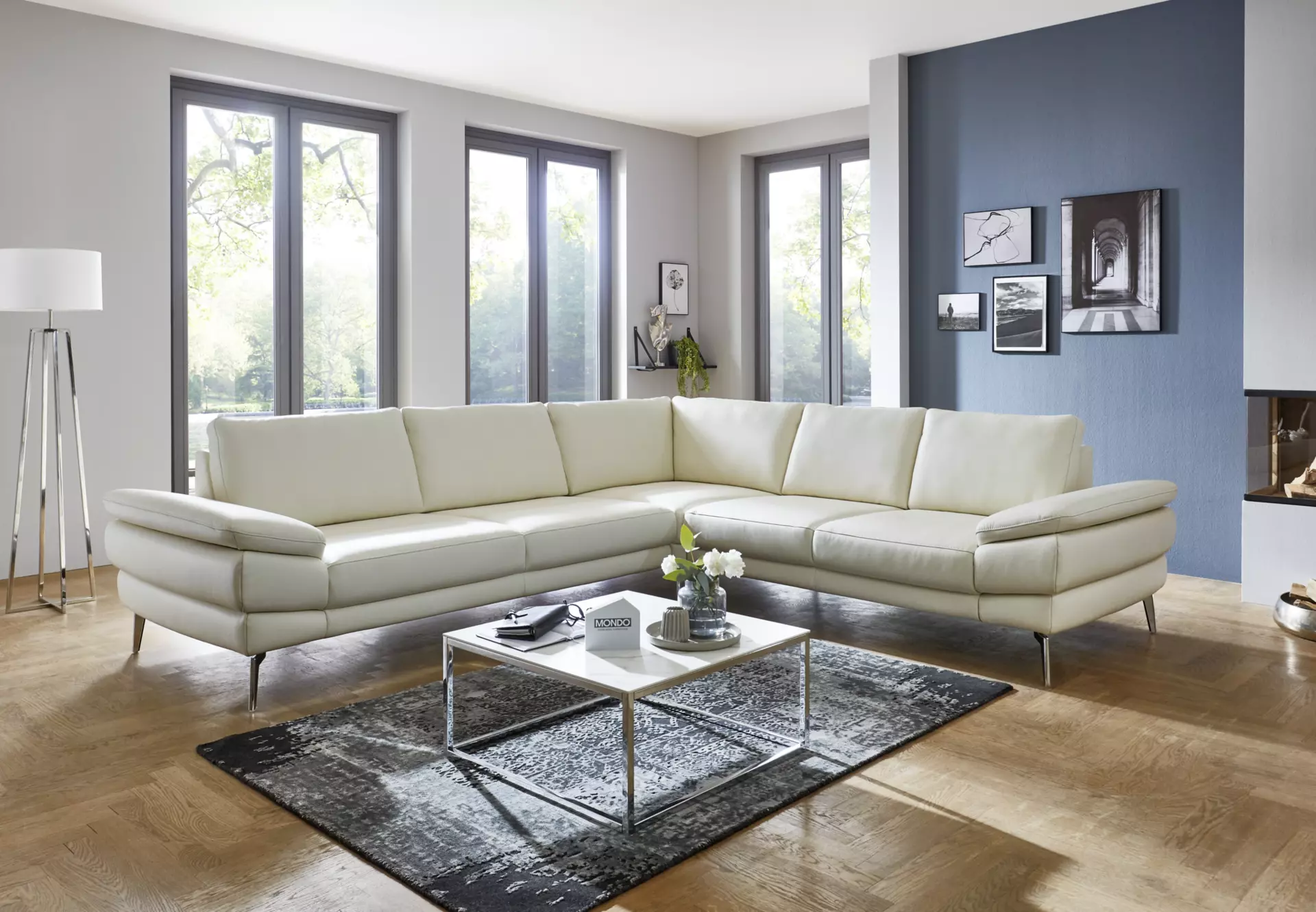 Sofa Mondo Civita 2170 Systempolster Leder 276 x 86 x 302 cm