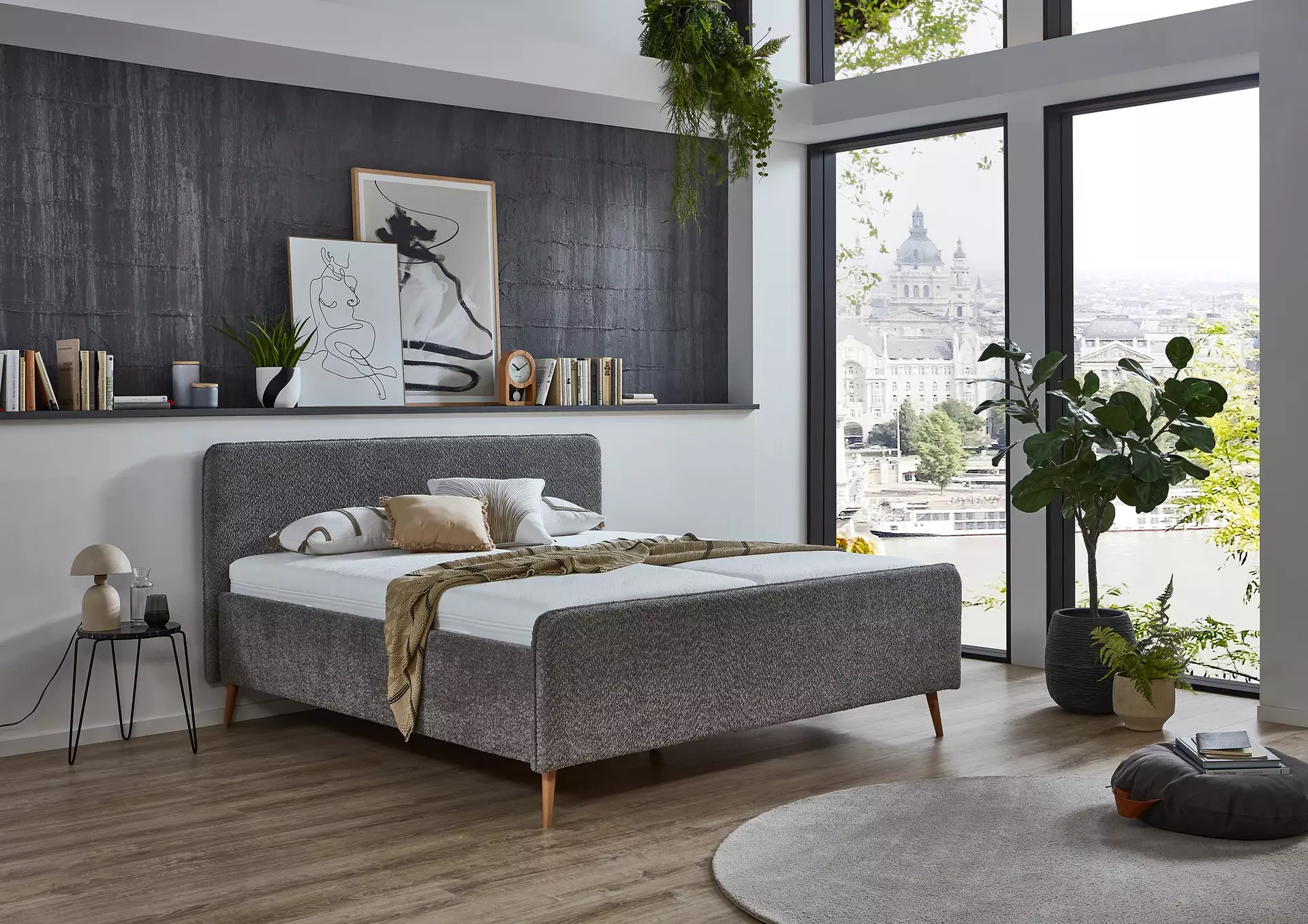 Polsterbett PB150 Sun Garden Textil 196 x 110 x 217 cm