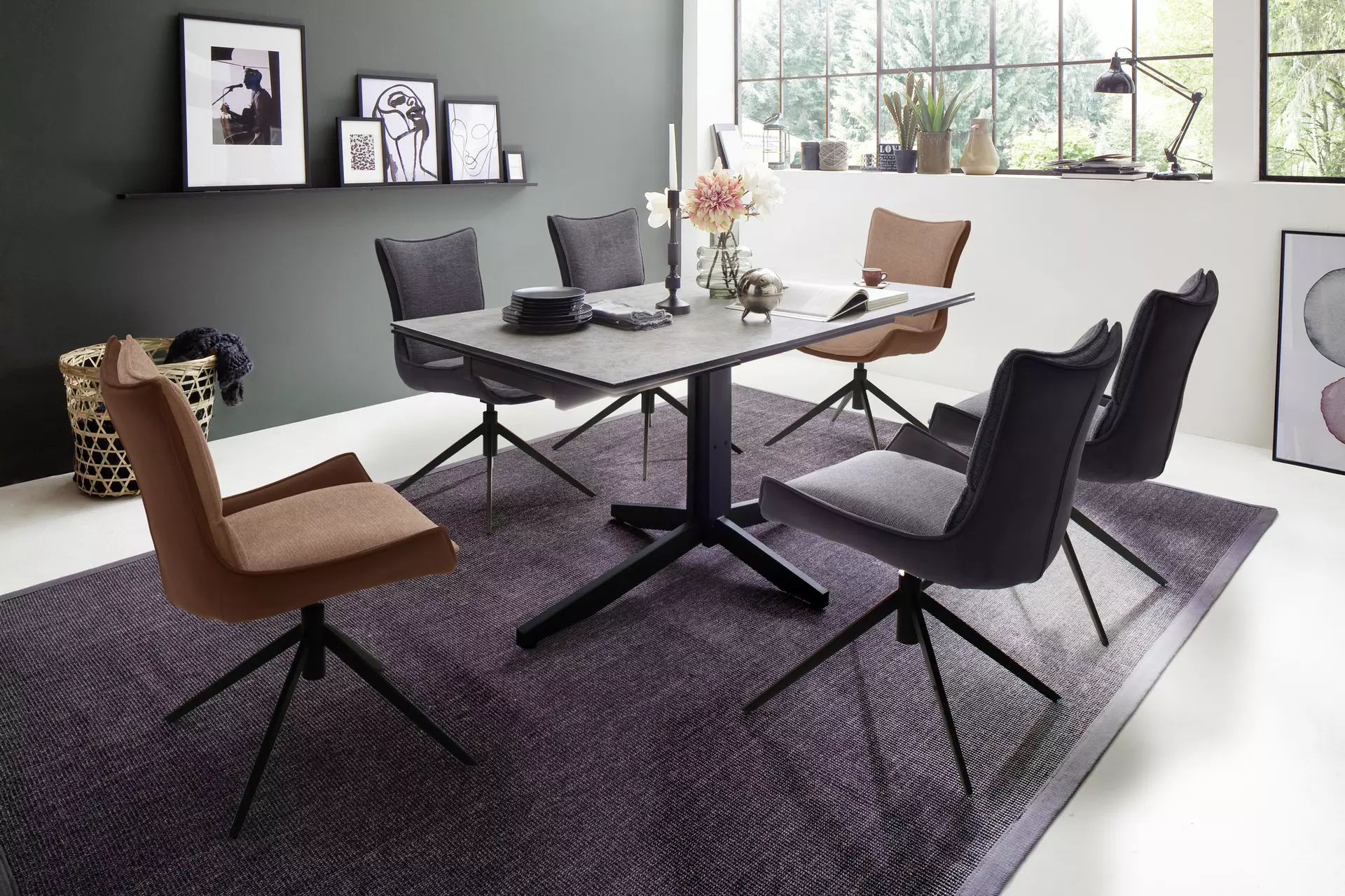 4-Fuß-Stuhl KITAMI MCA furniture Textil 57 x 89 x 66 cm