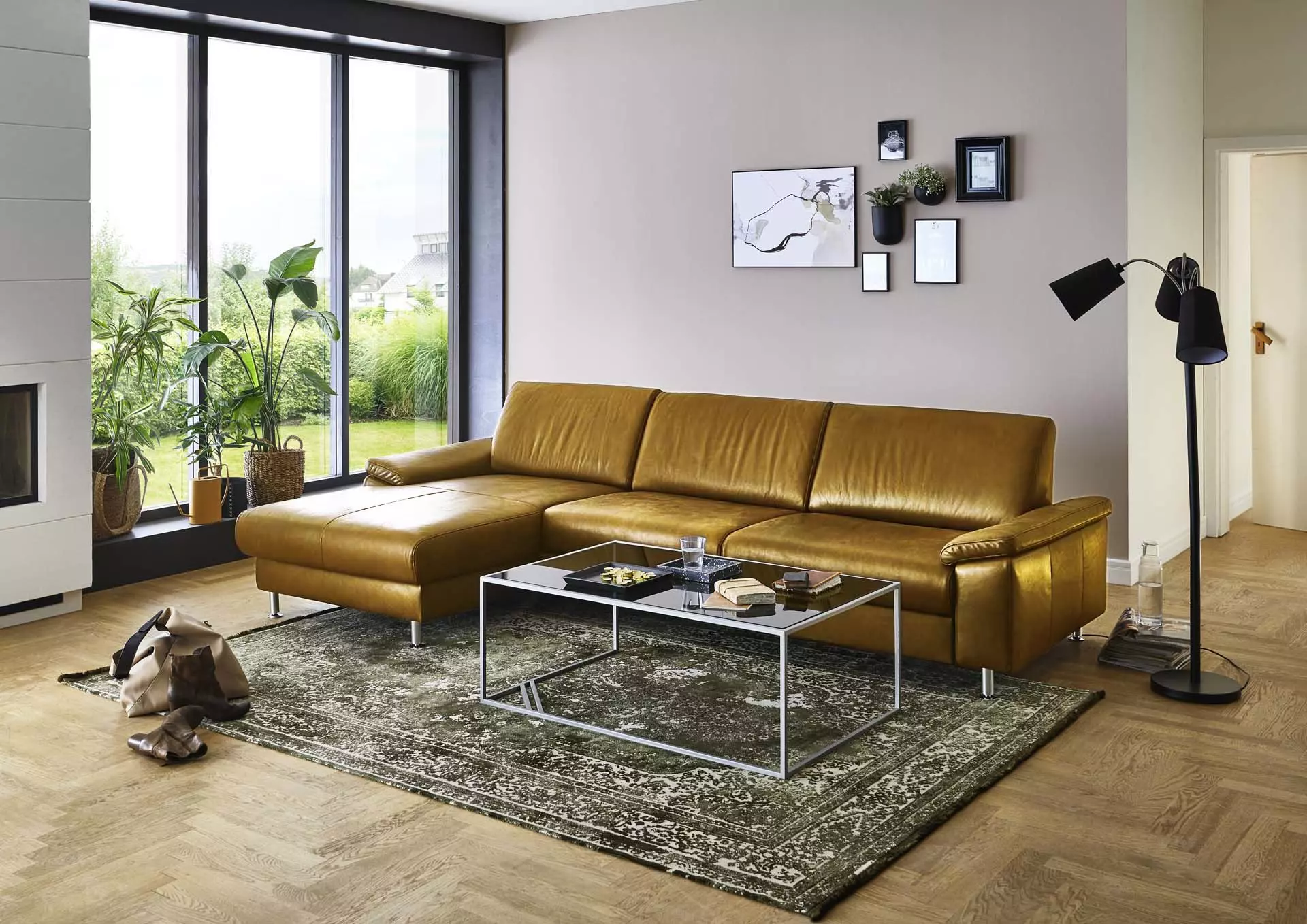 Ecksofa Spring Plus Vito Leder 207 x 84 x 300 cm