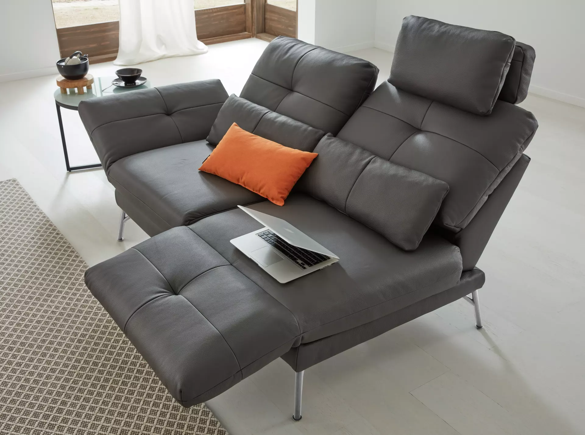 Sofa 2-Sitzer ASSEA MONDO Metall 92 x 84 x 172 cm