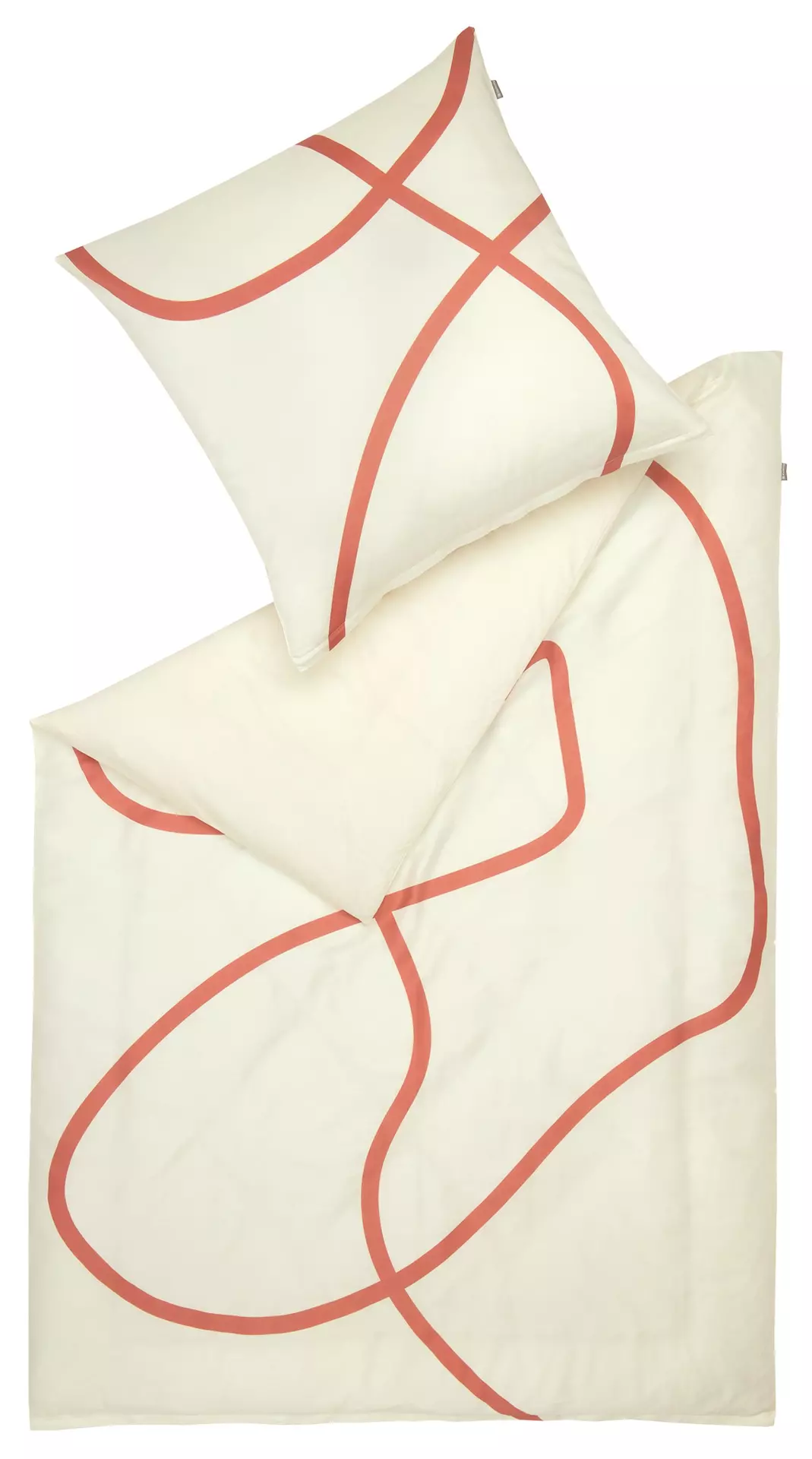 Satin-Bettwäsche JustB Artsy Musterring Textil 155 x 220 cm