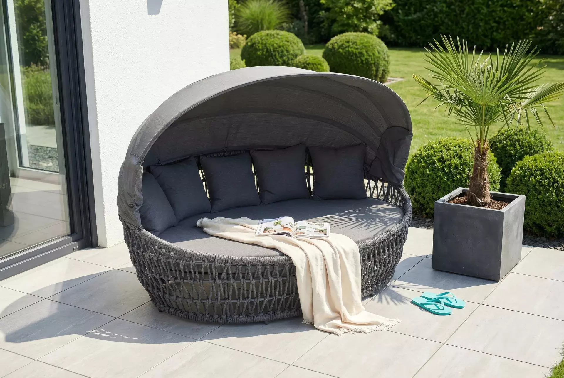 Loungeinsel BARI Outdoor Textil 200 x 93 x 144 cm