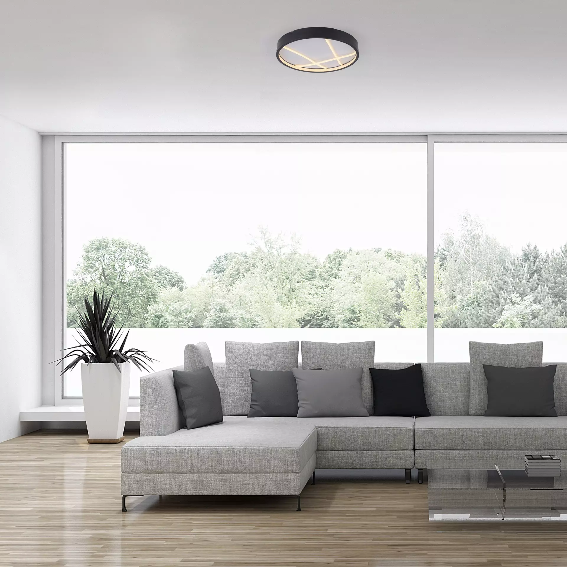 Deckenleuchte MIKADO JUST LIGHT Metall 40 x 4 x 40 cm