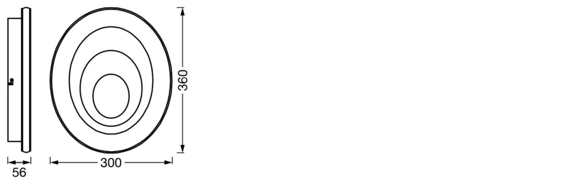 Deckenleuchte Orbis Spiral oval OSRAM Metall 30 x 5 x 36 cm