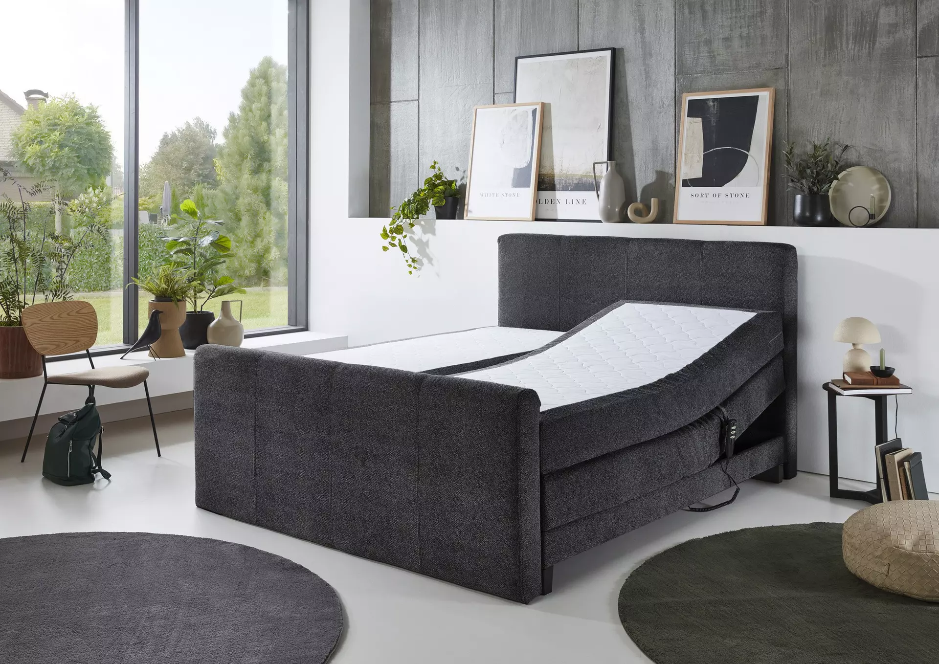Boxspringbett BX2440 Sun Garden Textil 180 x 112 x 223 cm