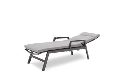 3. Bild von Gartenliege Metall braun ca. 149 x 109 x 70 cm