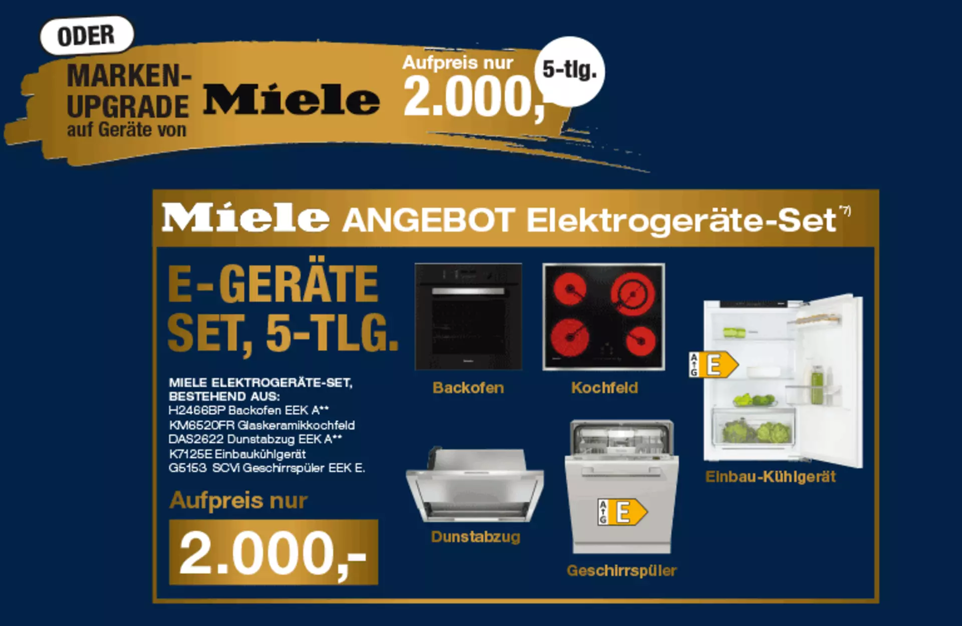 E-Geräte-Deal von Möbel Inhofer mit Küchengeräten von Miele