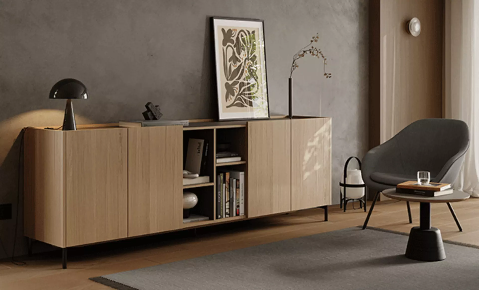 Großzügiges Sideboard mit Schiebetüren von Walden