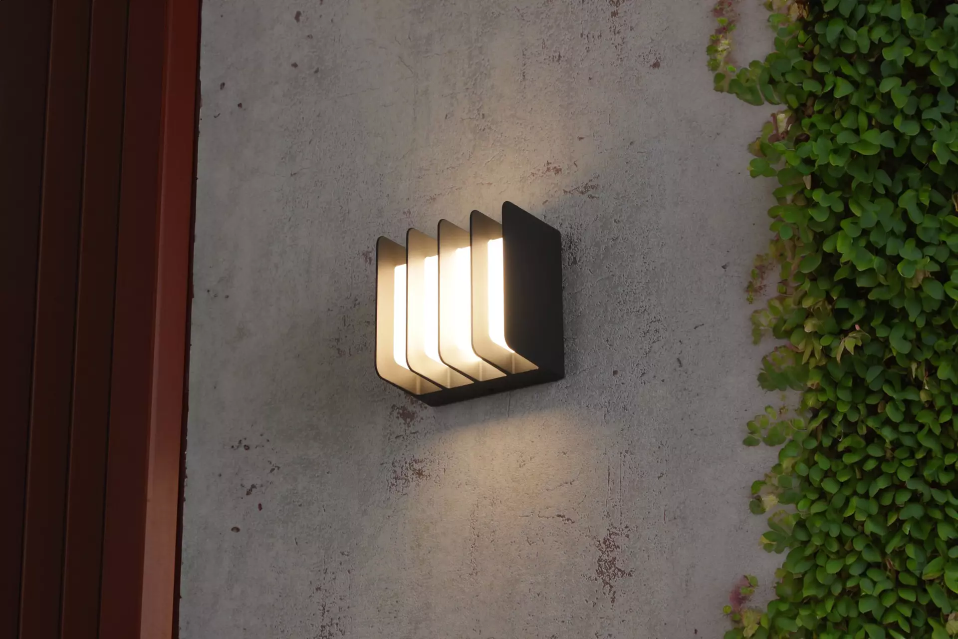 Wand-Aussenleuchte GRIDY Eco-Light Metall 11 x 11 x 7 cm