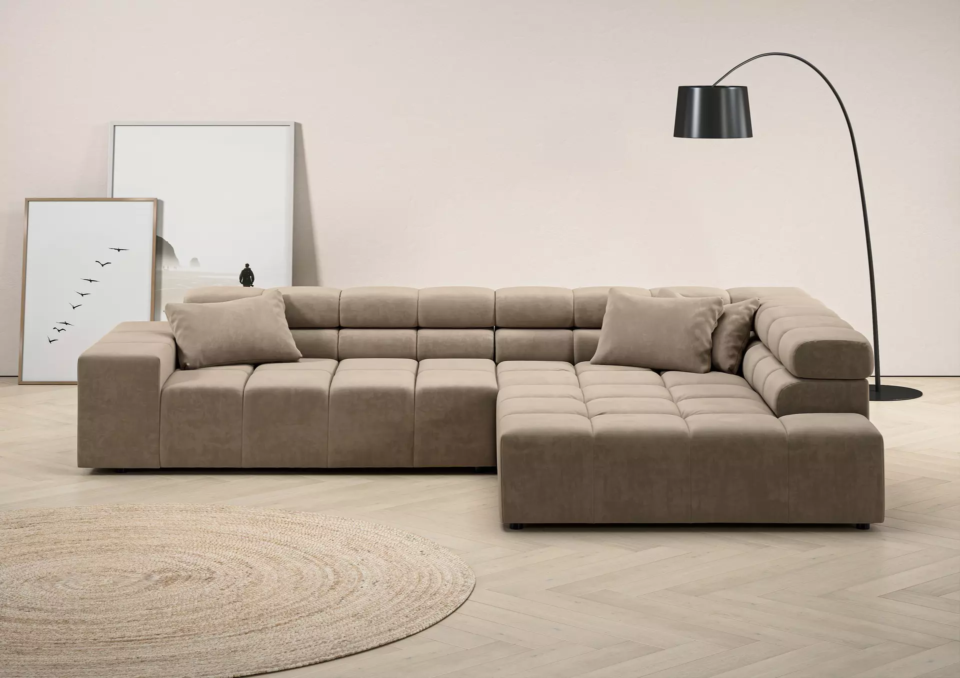 Polstergarnitur OAKLAND 2.0 LASCONDO Textil 319 x 70 x 215 cm