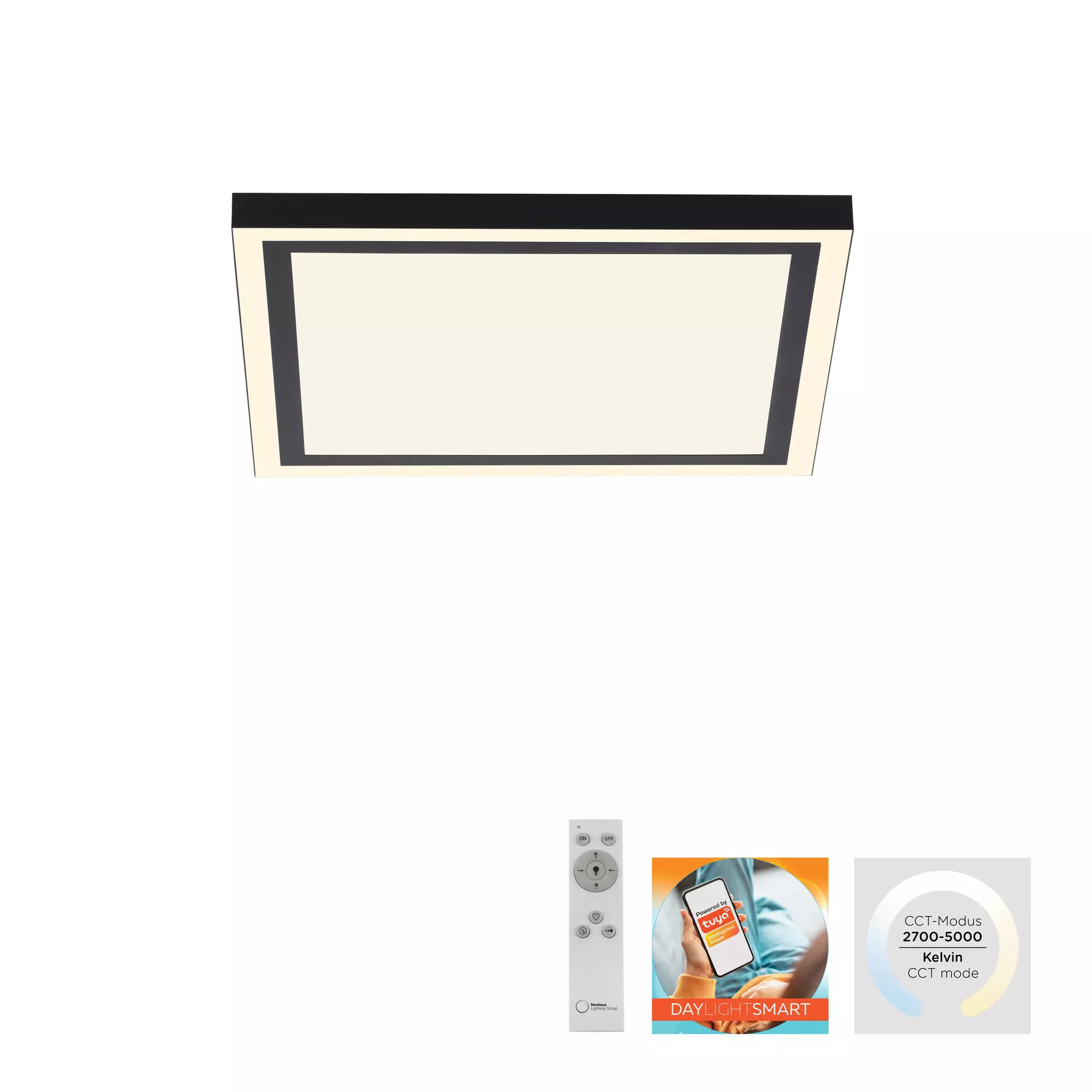 Deckenleuchte EDGING-SMART JUST LIGHT Metall 30 x 6 x 30 cm
