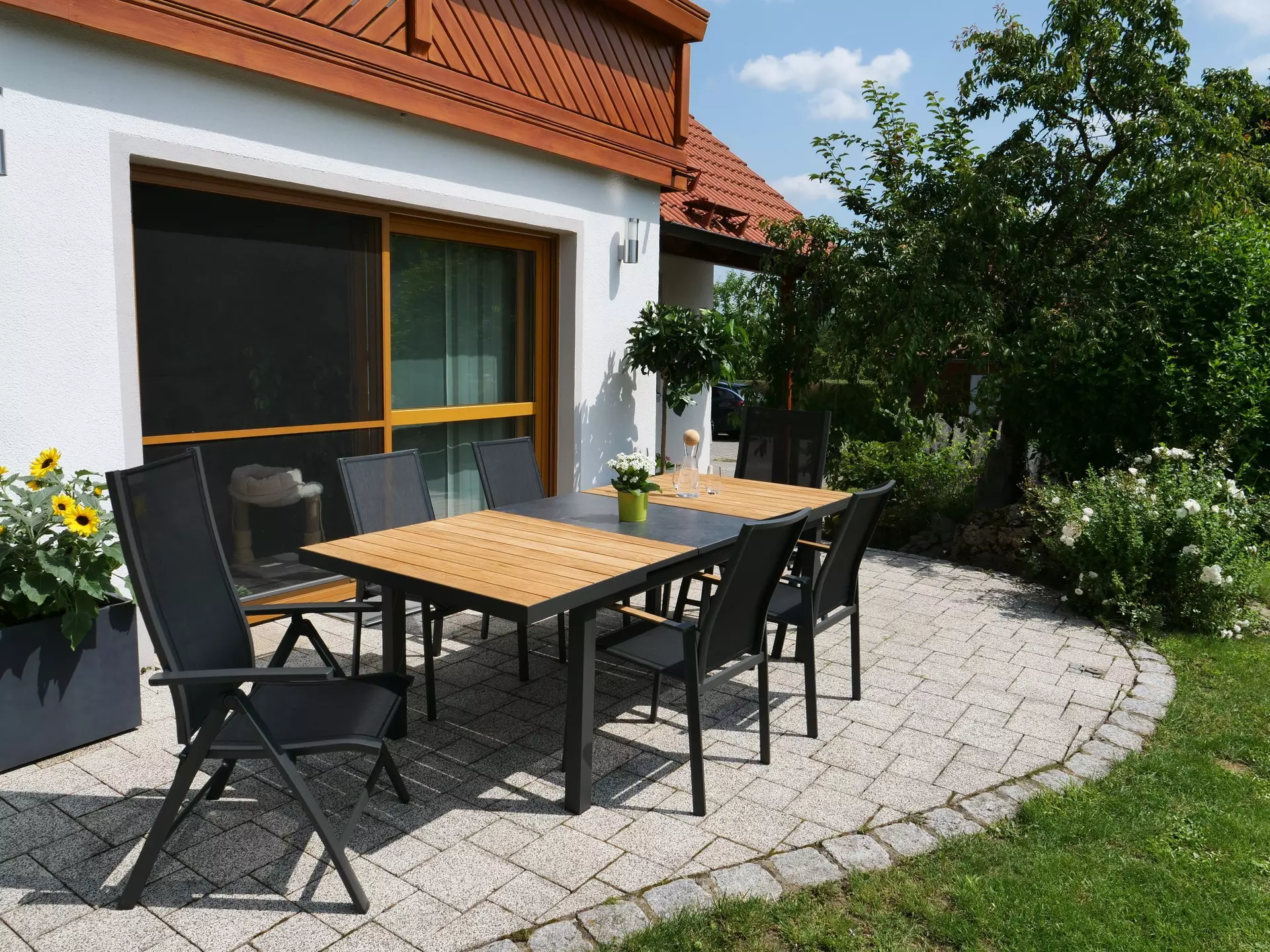 Gartentisch Ausziehtisch Cortina Outdoor Holz 100 x 76 x 180 cm