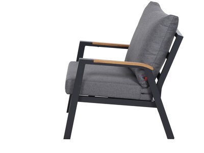 3. Bild von Loungesessel Textil grau ca. 75 x 78 x 89 cm