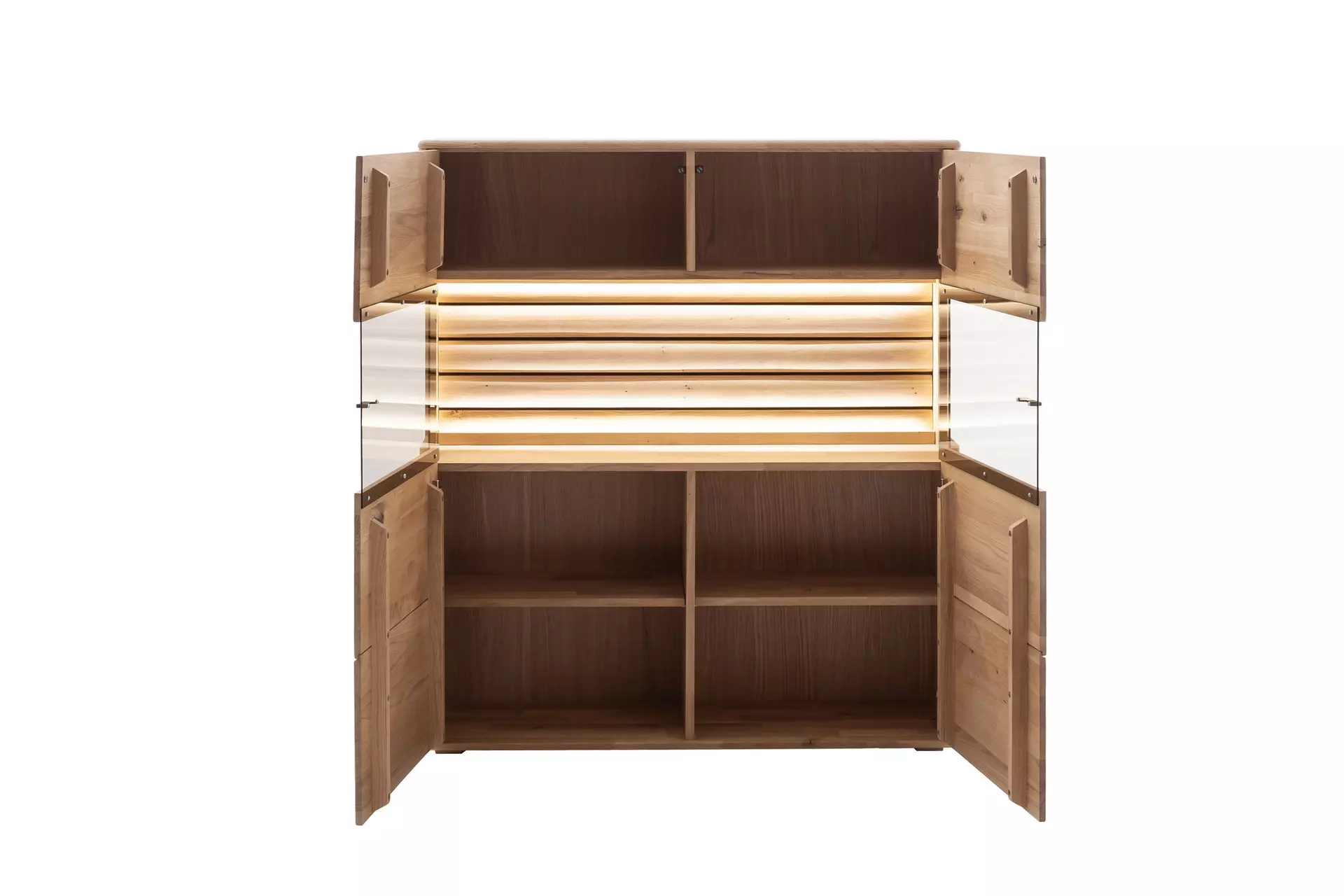 Highboard GIRONA MCA furniture Metall 124 x 140 x 37 cm