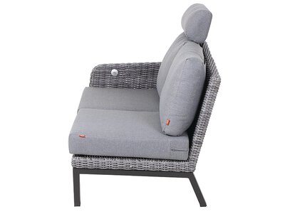 3. Bild von Loungesofa Textil grau ca. 138 x 74 x 85 cm