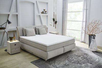 Bild von Boxspringbett ca. 223 x 112 x 189 cm Dreamoro beige