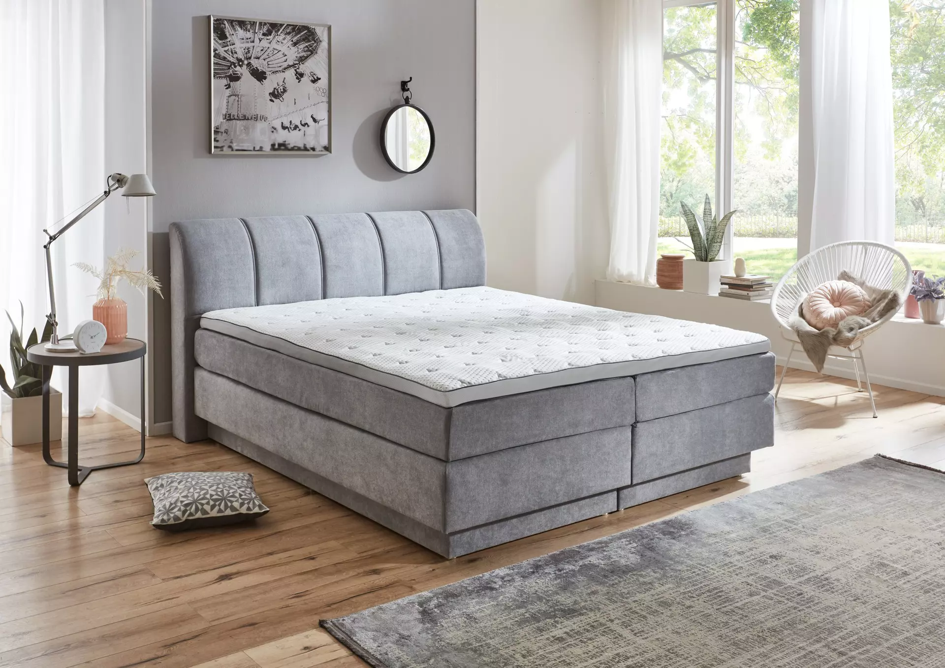 Boxspringbett BX2240 BXSet 180X200 MT L 50442-710 Sun Garden Textil 188 x 108 x 218 cm