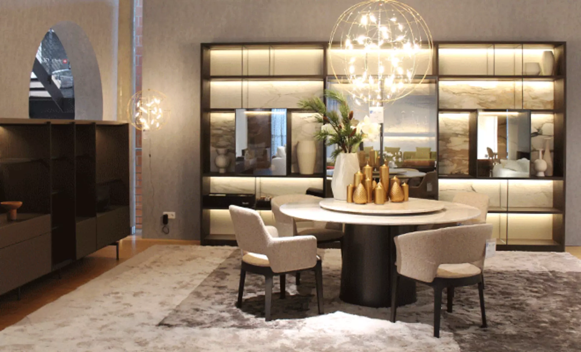 Blick in das luxuriös gestaltete Molteni & C Studio bei interni by inhofer