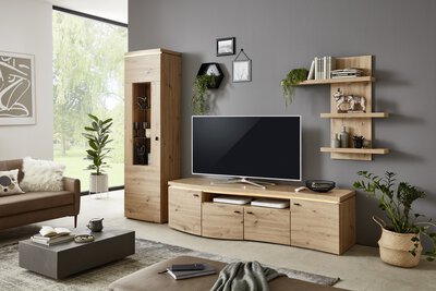 Bild von Wohnwand Ideal Holzwerkstoff braun